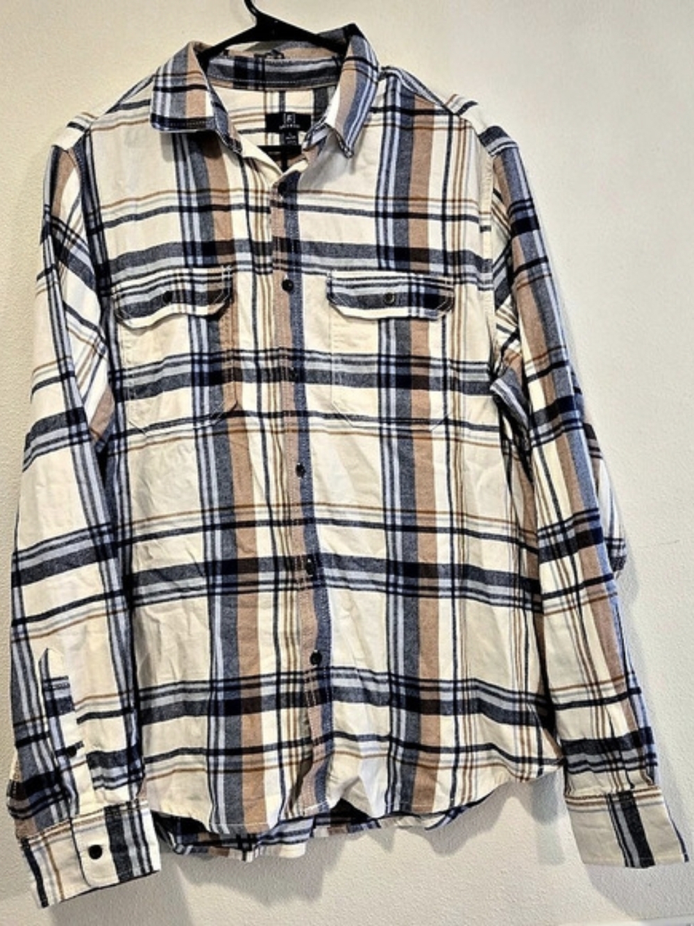George Men's Plaid Button Down Size Large